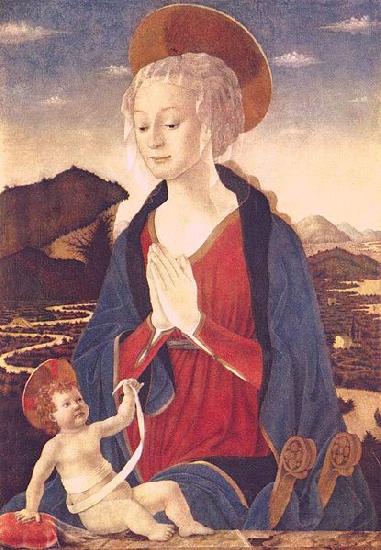 Alesso Baldovinetti Madonna and Child Norge oil painting art